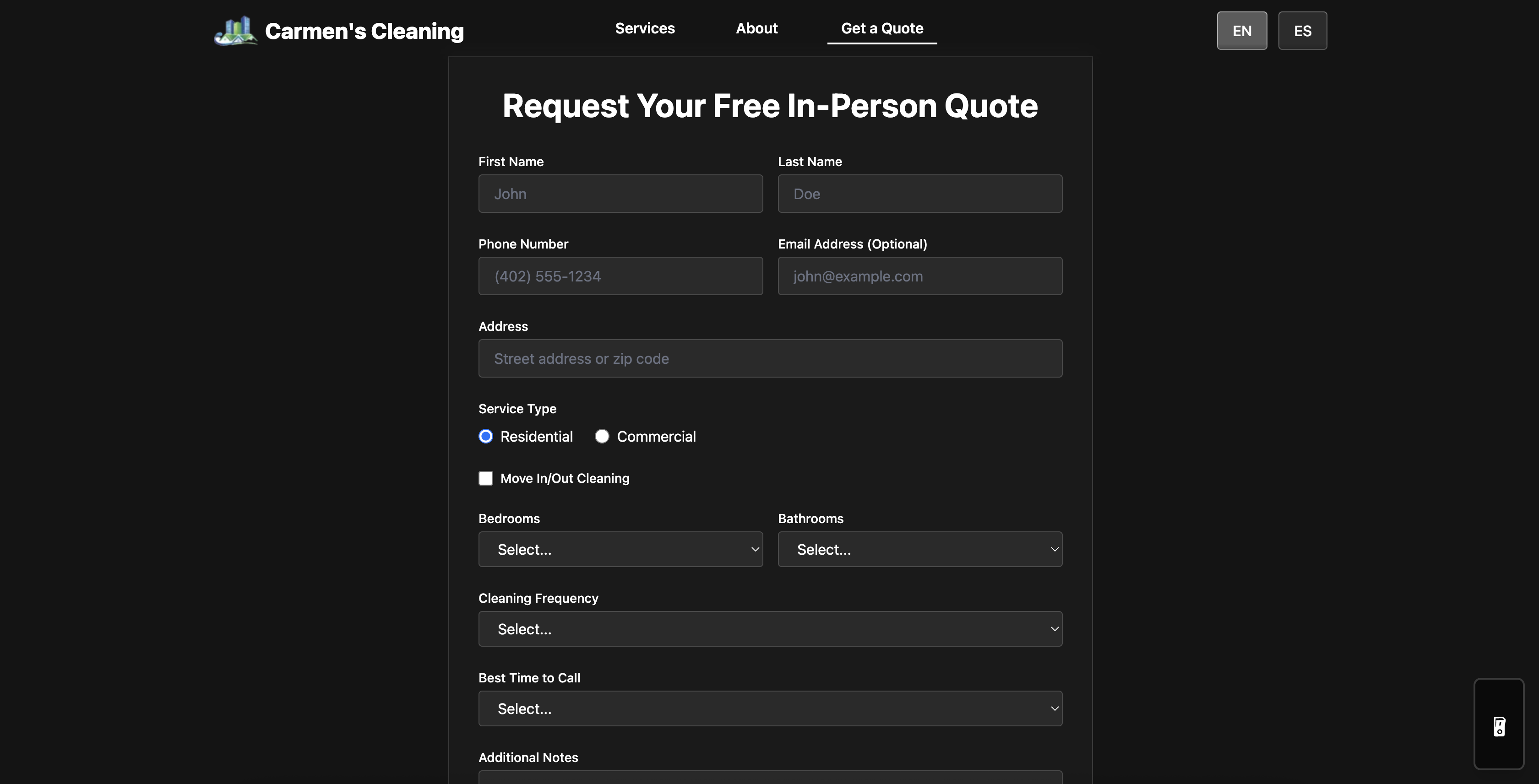 Quote Request Form