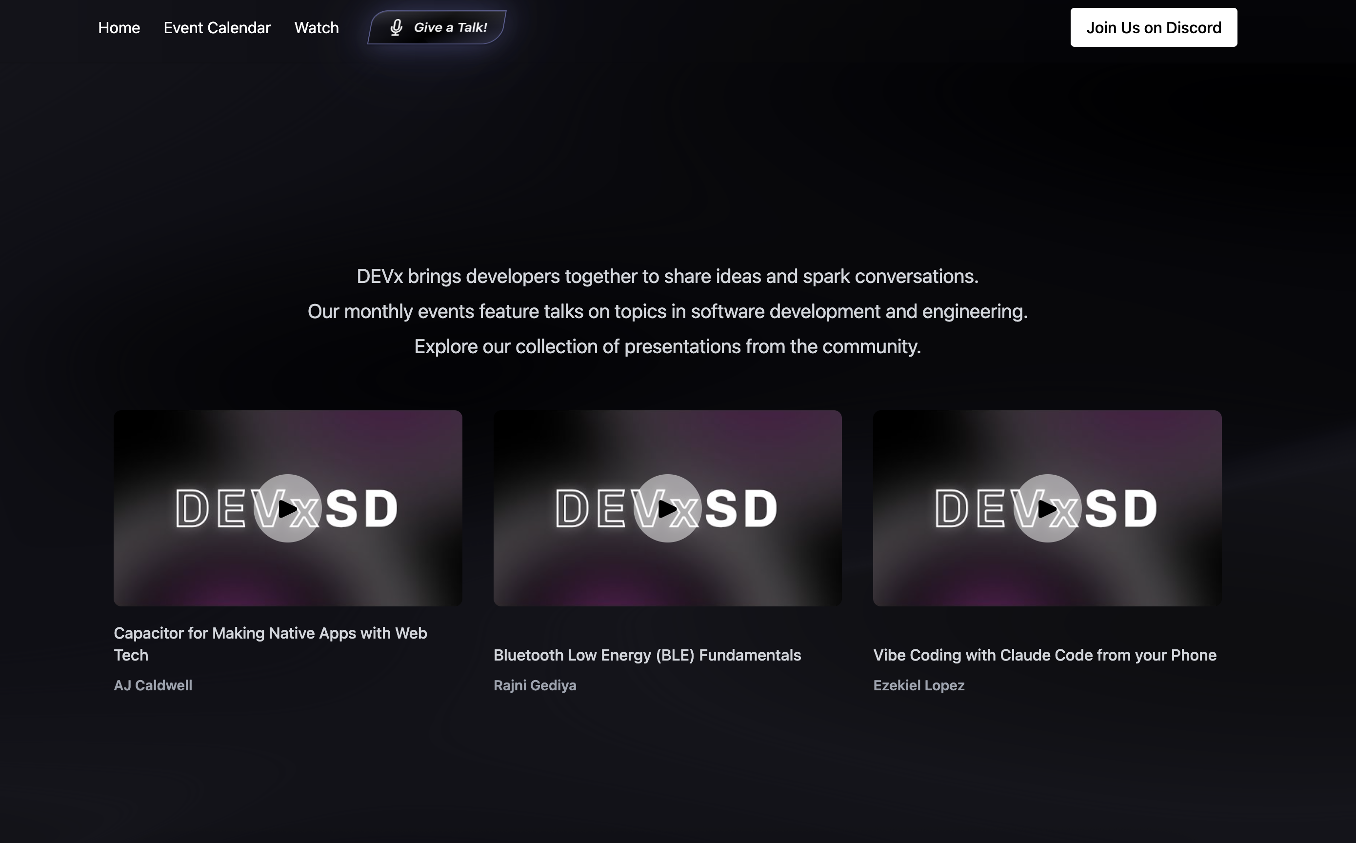 DEVx Network Speaker Archive Page